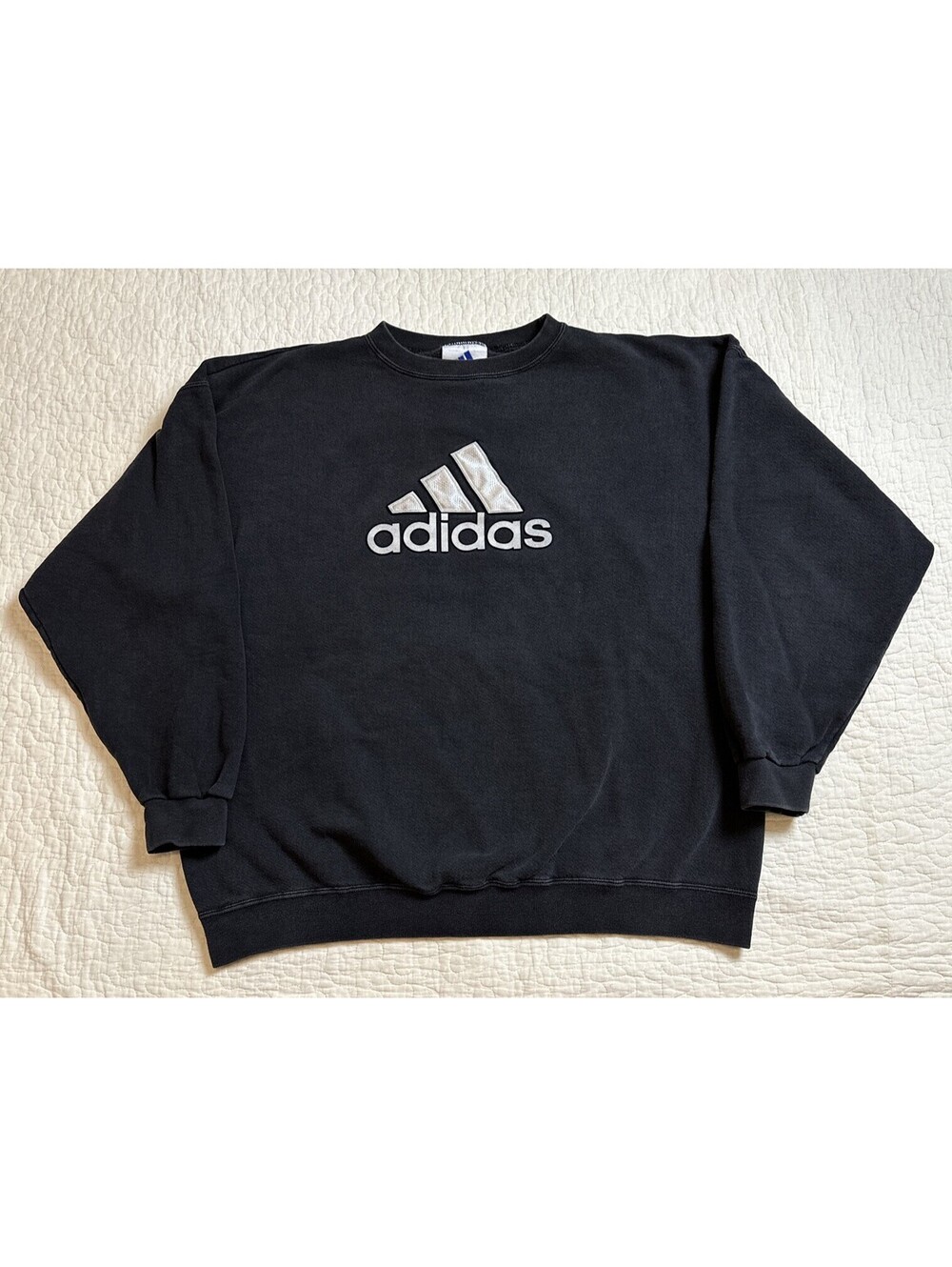 Vintage 90’s Adidas Sweatshirt Size Large? Black Distressed